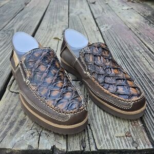 Vaccari NWOT Men's Exotic Leather Loafers, Size 9.5